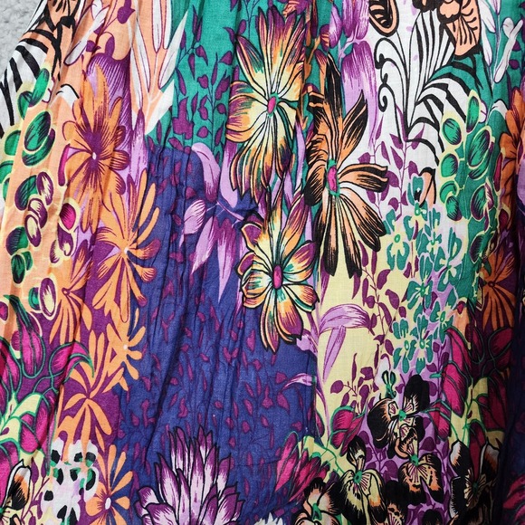 Truly Me Girls Sleeveless Summer Floral Shark Bite Bandana Dress Colorful Size 7 - Picture 3 of 6